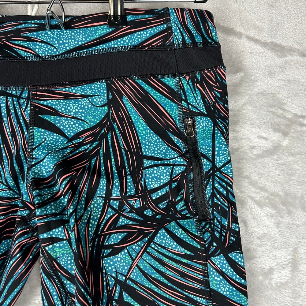 Lululemon leggings workout pants Tight II Palm Lace Tofino Teal Multi Size 12 - Picture 8 of 11